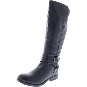 NEW Style & Co Madixe Tall Black Riding Boots Women's 6.5 Regular Width Vegan